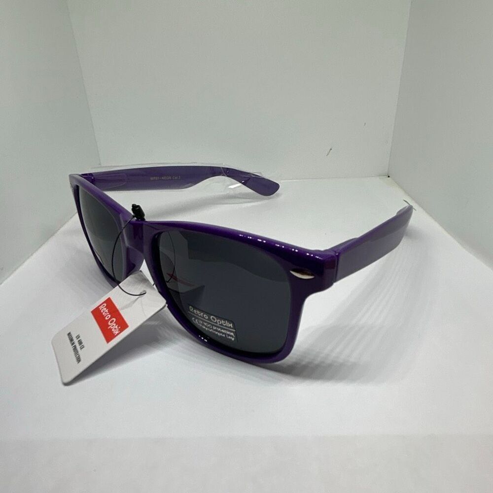 Retro Optix Purple Flex Fit Sunglasses UV400 Smoke Lens Lightweight